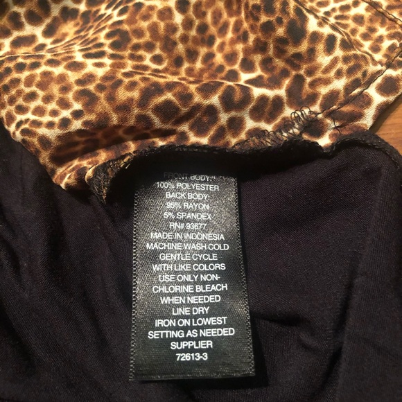 Worthington V Neck Leopard Print Tank Top. Size is Petite Medium. - Picture 5 of 8